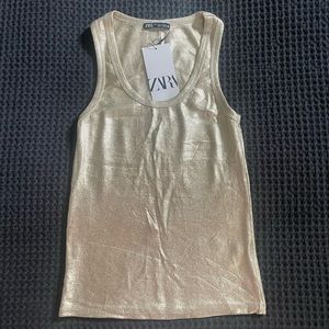 Gold tank top